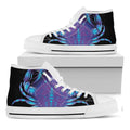 Dark Cancer Zodiac Sign Print White High Top Sneakers