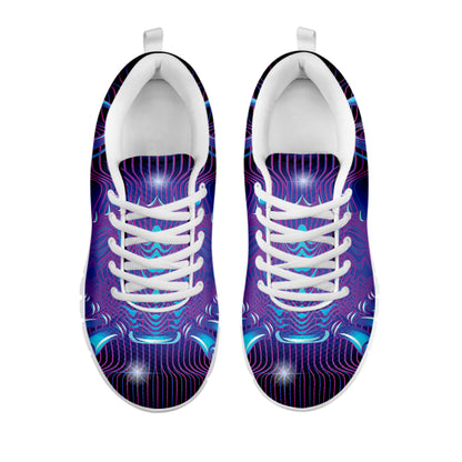 Dark Cancer Zodiac Sign Print White Sneakers