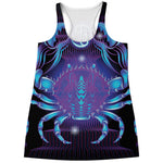 Dark Cancer Zodiac Sign Print Women's Racerback Tank Top