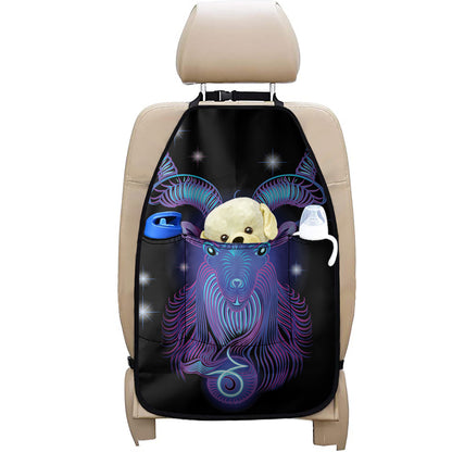 Dark Capricorn Zodiac Sign Print Car Seat Organizers