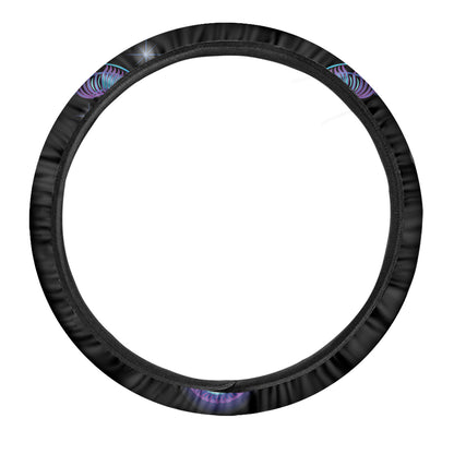 Dark Capricorn Zodiac Sign Print Car Steering Wheel Cover