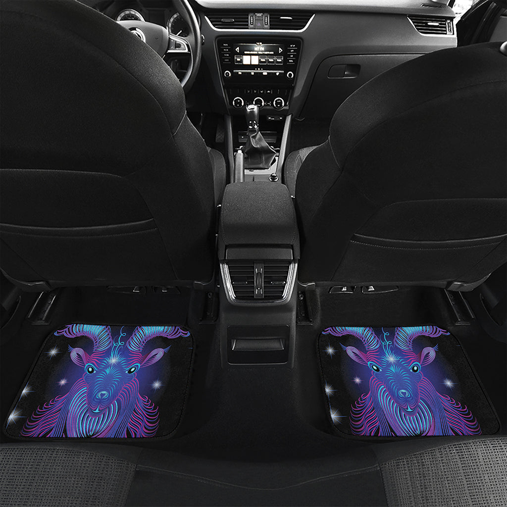 Dark Capricorn Zodiac Sign Print Front and Back Car Floor Mats