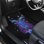 Dark Capricorn Zodiac Sign Print Front and Back Car Floor Mats