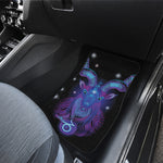 Dark Capricorn Zodiac Sign Print Front and Back Car Floor Mats