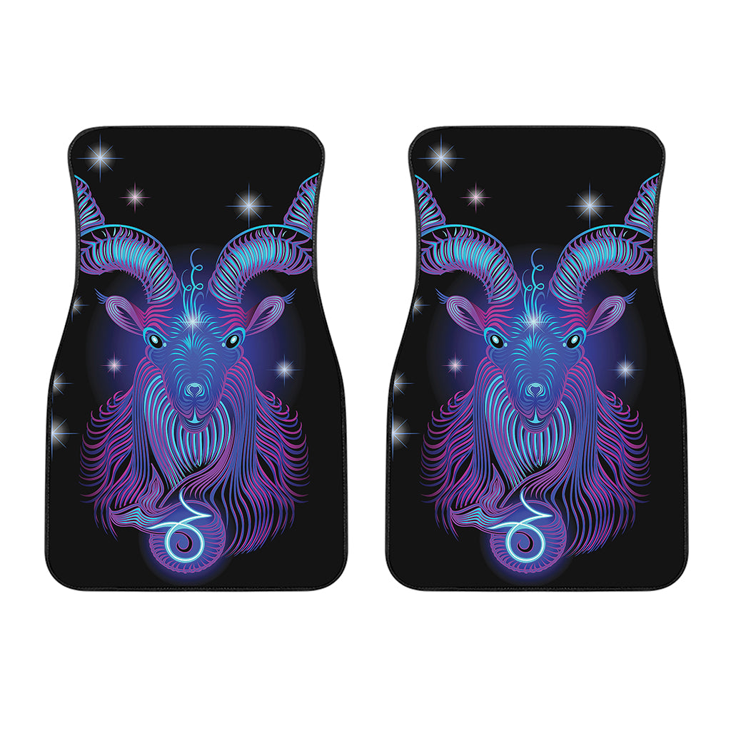 Dark Capricorn Zodiac Sign Print Front Car Floor Mats