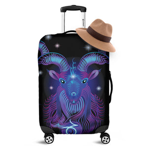Dark Capricorn Zodiac Sign Print Luggage Cover