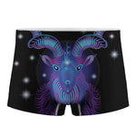 Dark Capricorn Zodiac Sign Print Men's Boxer Briefs