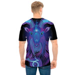 Dark Capricorn Zodiac Sign Print Men's T-Shirt