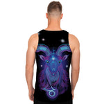 Dark Capricorn Zodiac Sign Print Men's Tank Top
