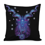 Dark Capricorn Zodiac Sign Print Pillow Cover