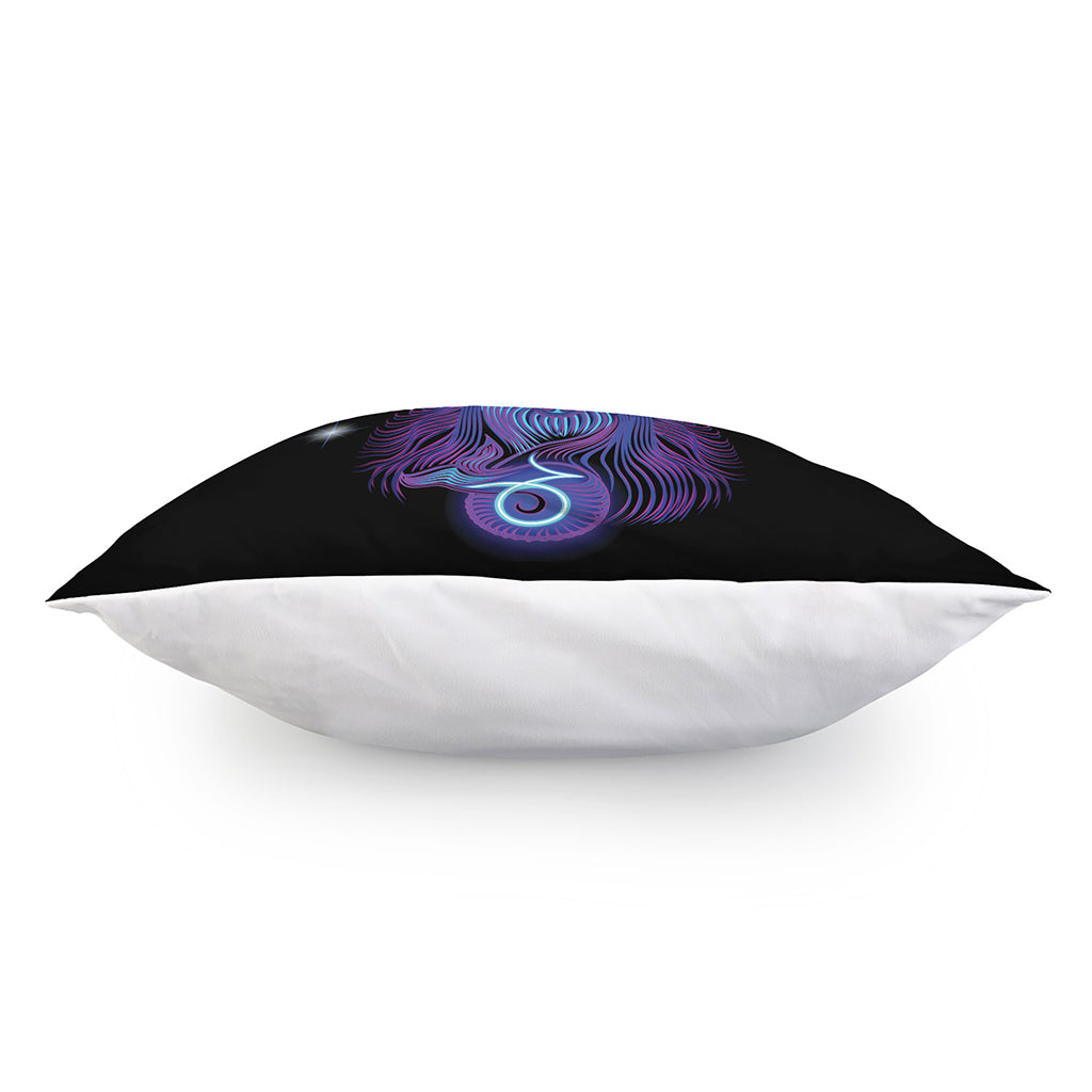 Dark Capricorn Zodiac Sign Print Pillow Cover