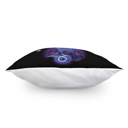Dark Capricorn Zodiac Sign Print Pillow Cover