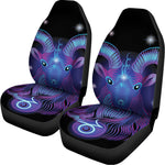 Dark Capricorn Zodiac Sign Print Universal Fit Car Seat Covers
