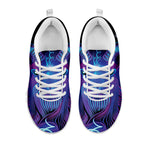 Dark Capricorn Zodiac Sign Print White Sneakers