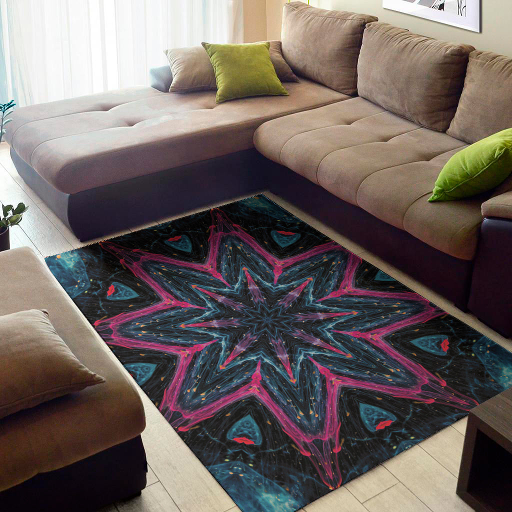 Dark Cloud Kaleidoscope Print Area Rug