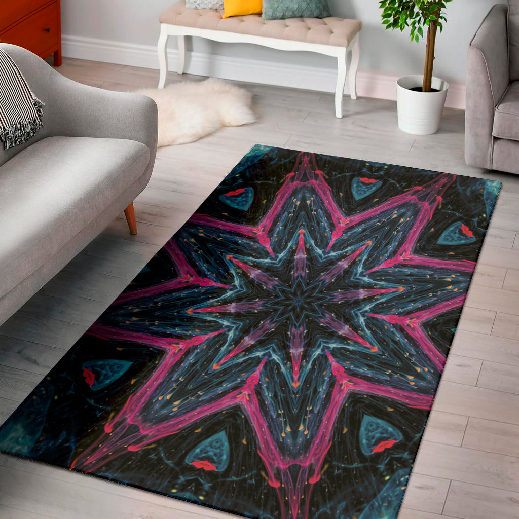 Dark Cloud Kaleidoscope Print Area Rug