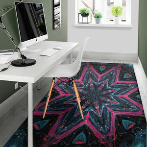 Dark Cloud Kaleidoscope Print Area Rug