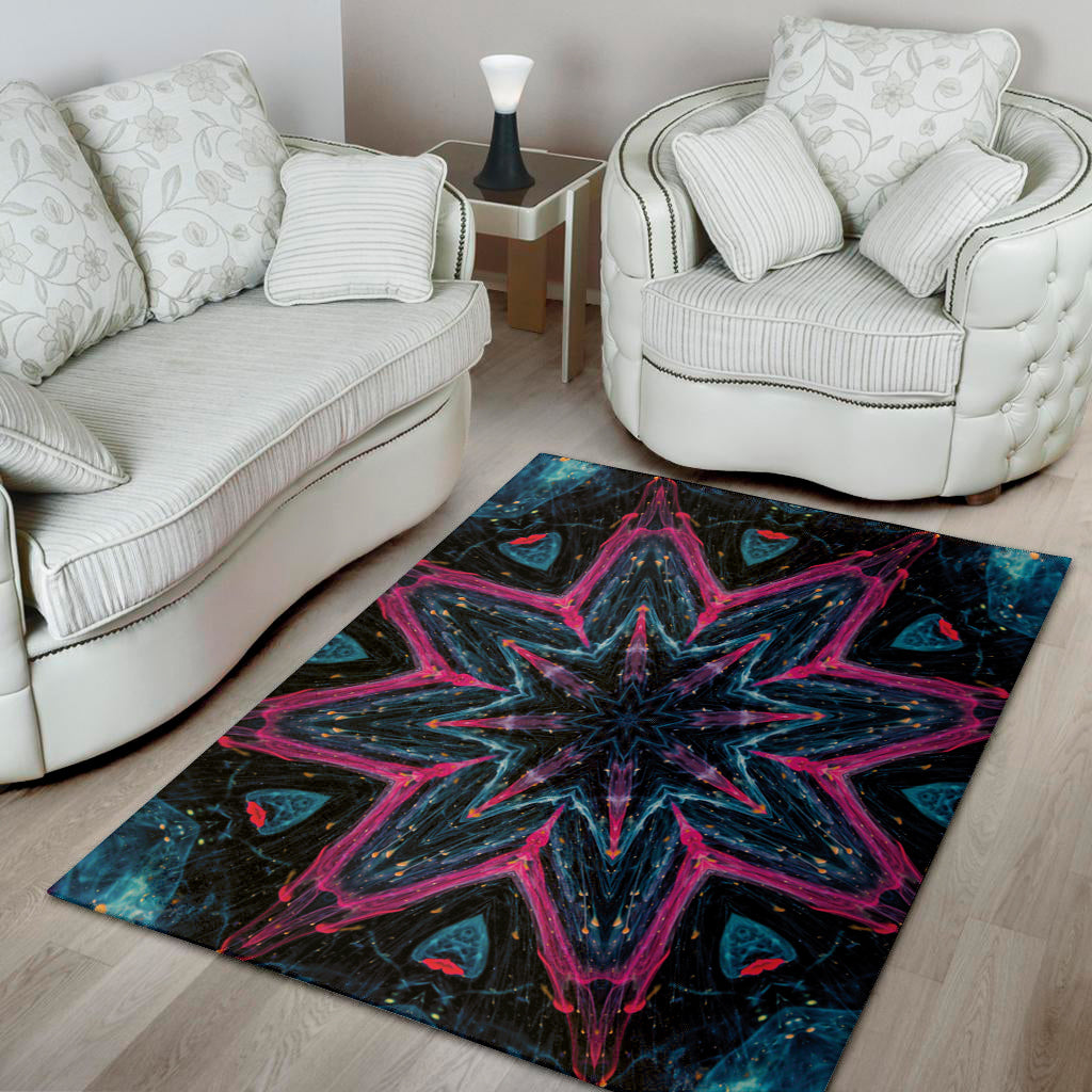 Dark Cloud Kaleidoscope Print Area Rug