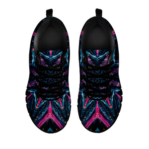 Dark Cloud Kaleidoscope Print Black Sneakers