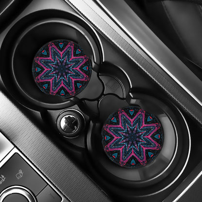 Dark Cloud Kaleidoscope Print Car Coasters