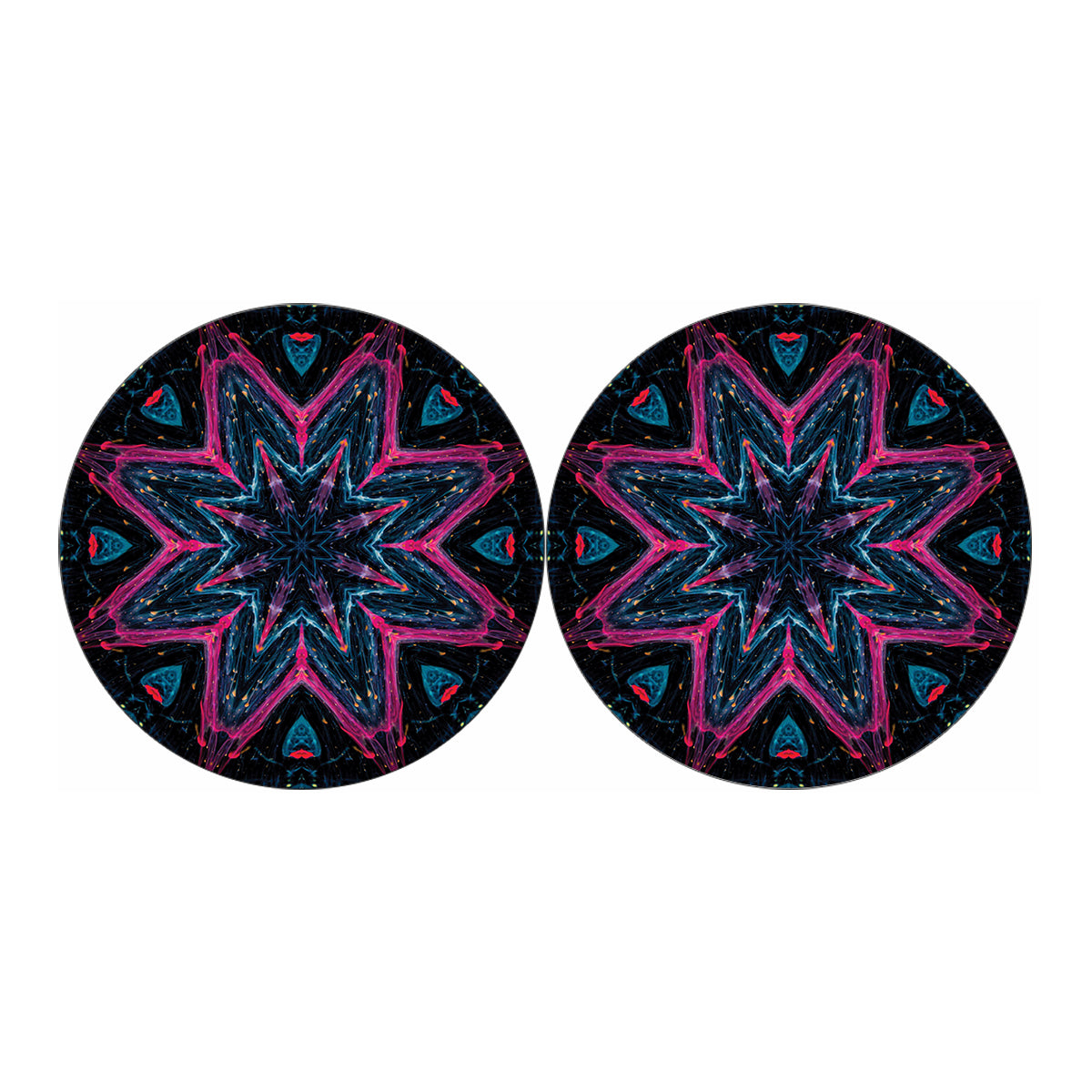 Dark Cloud Kaleidoscope Print Car Coasters