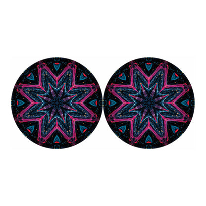 Dark Cloud Kaleidoscope Print Car Coasters