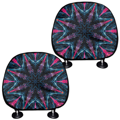 Dark Cloud Kaleidoscope Print Car Headrest Covers