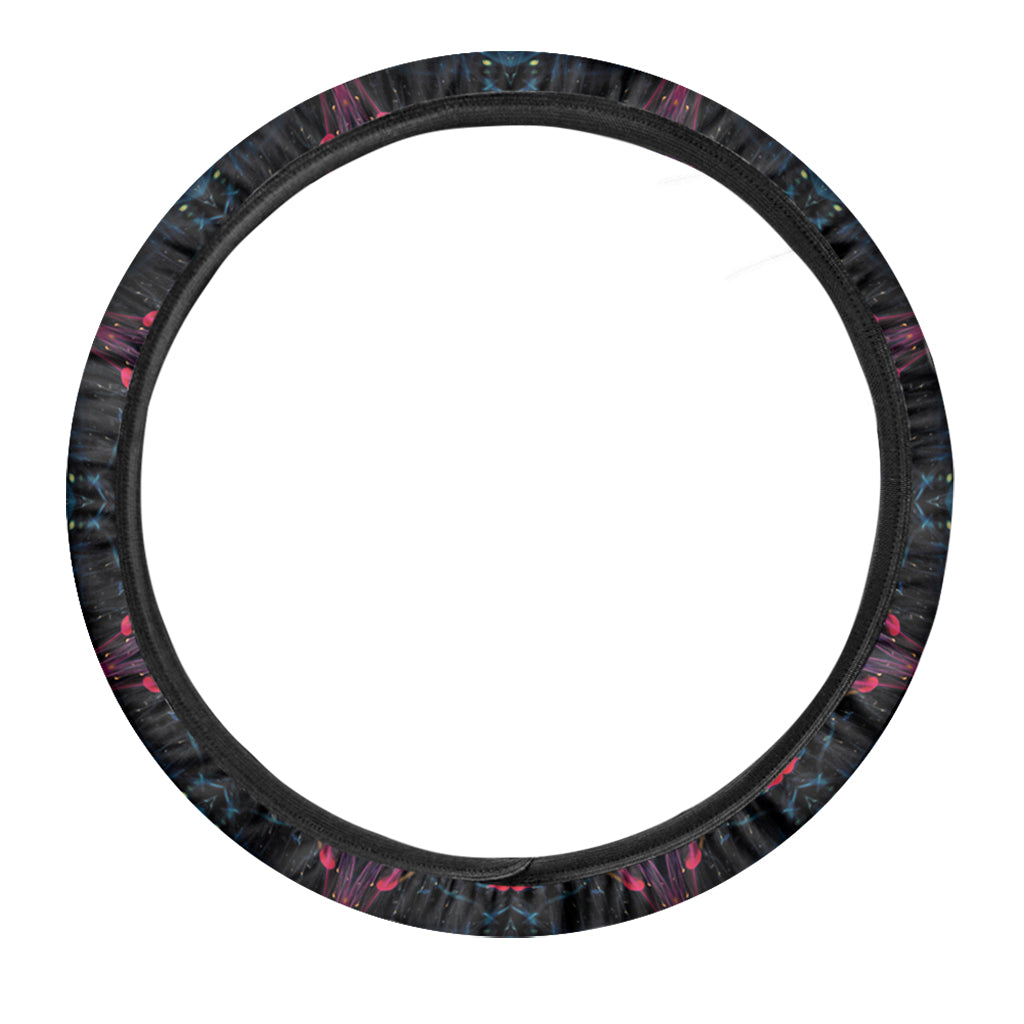 Dark Cloud Kaleidoscope Print Car Steering Wheel Cover