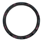 Dark Cloud Kaleidoscope Print Car Steering Wheel Cover