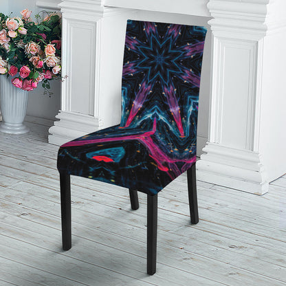 Dark Cloud Kaleidoscope Print Dining Chair Slipcover