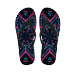 Dark Cloud Kaleidoscope Print Flip Flops