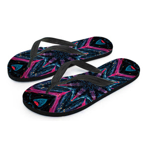 Dark Cloud Kaleidoscope Print Flip Flops