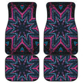 Dark Cloud Kaleidoscope Print Front and Back Car Floor Mats