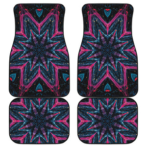 Dark Cloud Kaleidoscope Print Front and Back Car Floor Mats