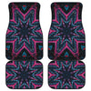 Dark Cloud Kaleidoscope Print Front and Back Car Floor Mats