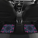 Dark Cloud Kaleidoscope Print Front and Back Car Floor Mats