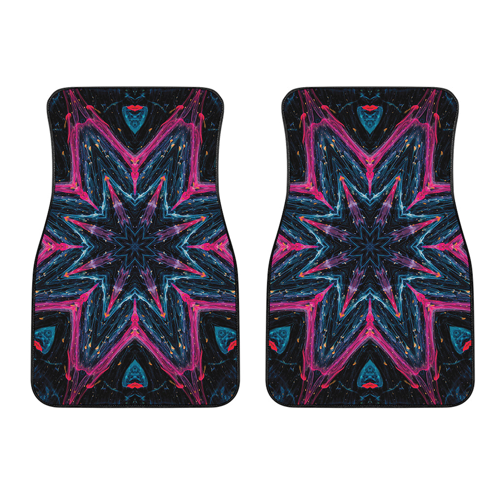 Dark Cloud Kaleidoscope Print Front Car Floor Mats