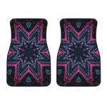 Dark Cloud Kaleidoscope Print Front Car Floor Mats