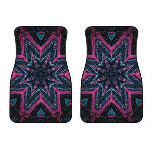 Dark Cloud Kaleidoscope Print Front Car Floor Mats