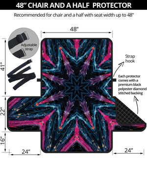 Dark Cloud Kaleidoscope Print Half Sofa Protector