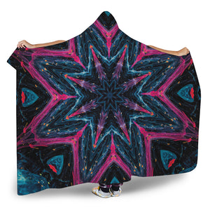 Dark Cloud Kaleidoscope Print Hooded Blanket