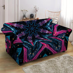 Dark Cloud Kaleidoscope Print Loveseat Slipcover