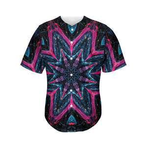 Dark Cloud Kaleidoscope Print Men's Baseball Jersey