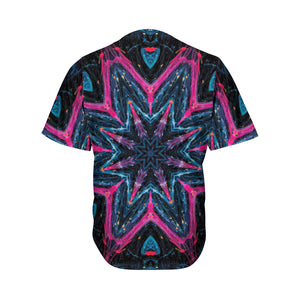 Dark Cloud Kaleidoscope Print Men's Baseball Jersey