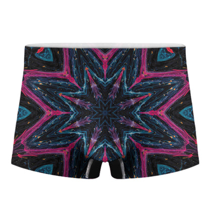Dark Cloud Kaleidoscope Print Men's Boxer Briefs
