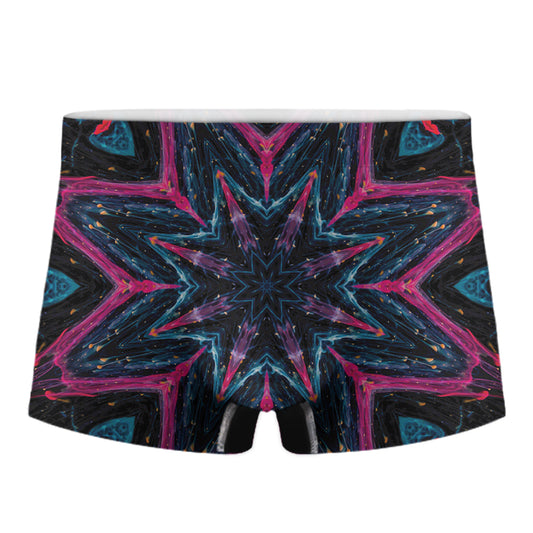 Dark Cloud Kaleidoscope Print Men's Boxer Briefs