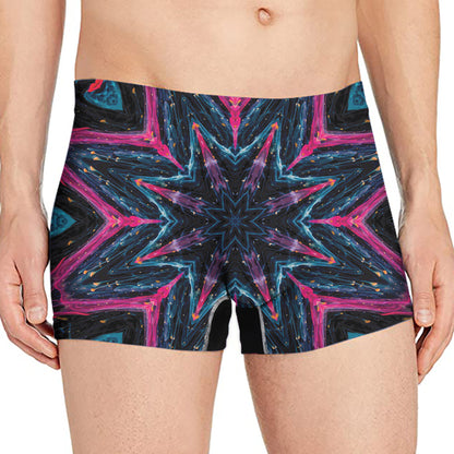 Dark Cloud Kaleidoscope Print Men's Boxer Briefs