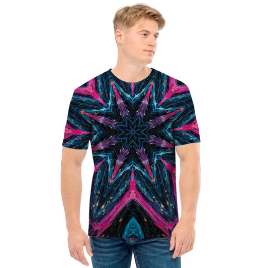 Dark Cloud Kaleidoscope Print Men's T-Shirt