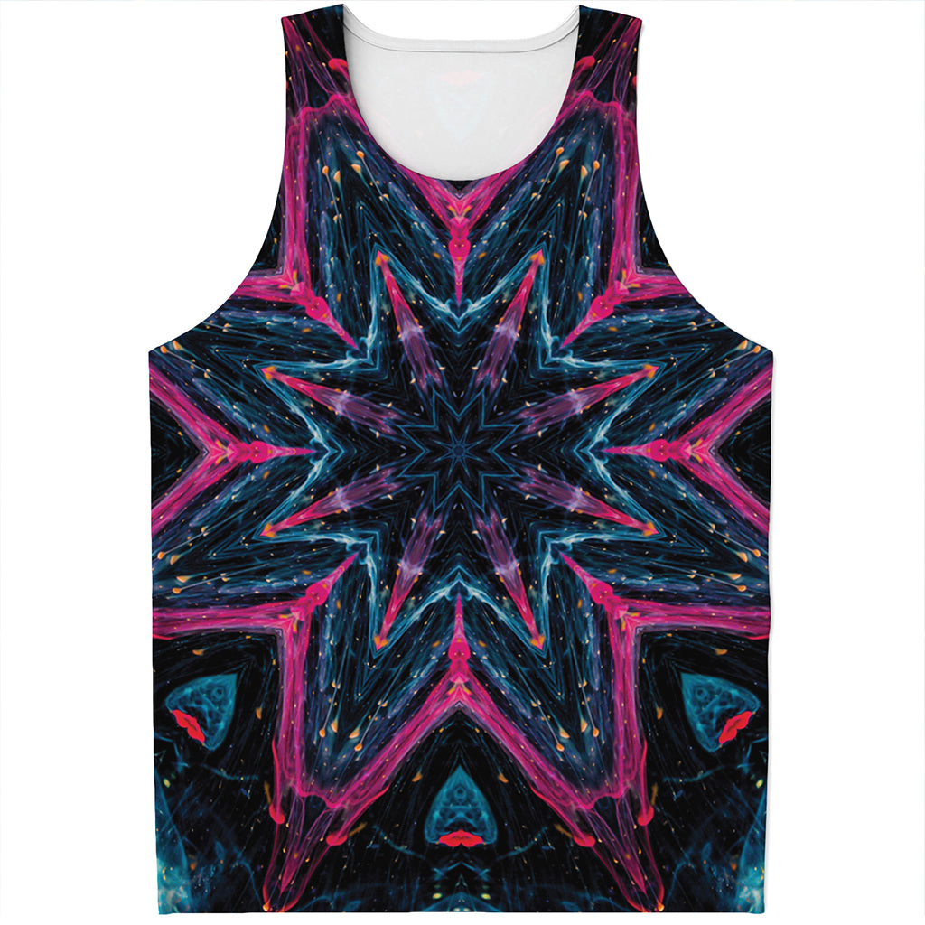 Dark Cloud Kaleidoscope Print Men's Tank Top