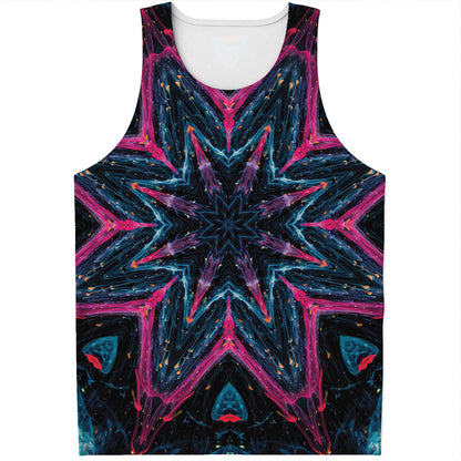 Dark Cloud Kaleidoscope Print Men's Tank Top